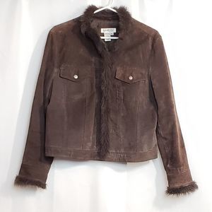 Suede Brown Leather Jacket
